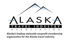 black letters creating the Alaska Travel Industry Association logo