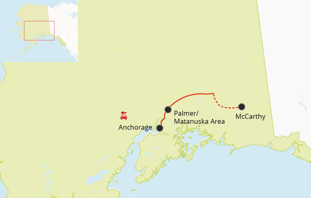 Map Anchorage - McCarthy
