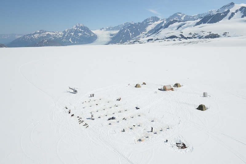 Dog Sled Tour on glacier near Palmer, Alaska Helicopter Tours