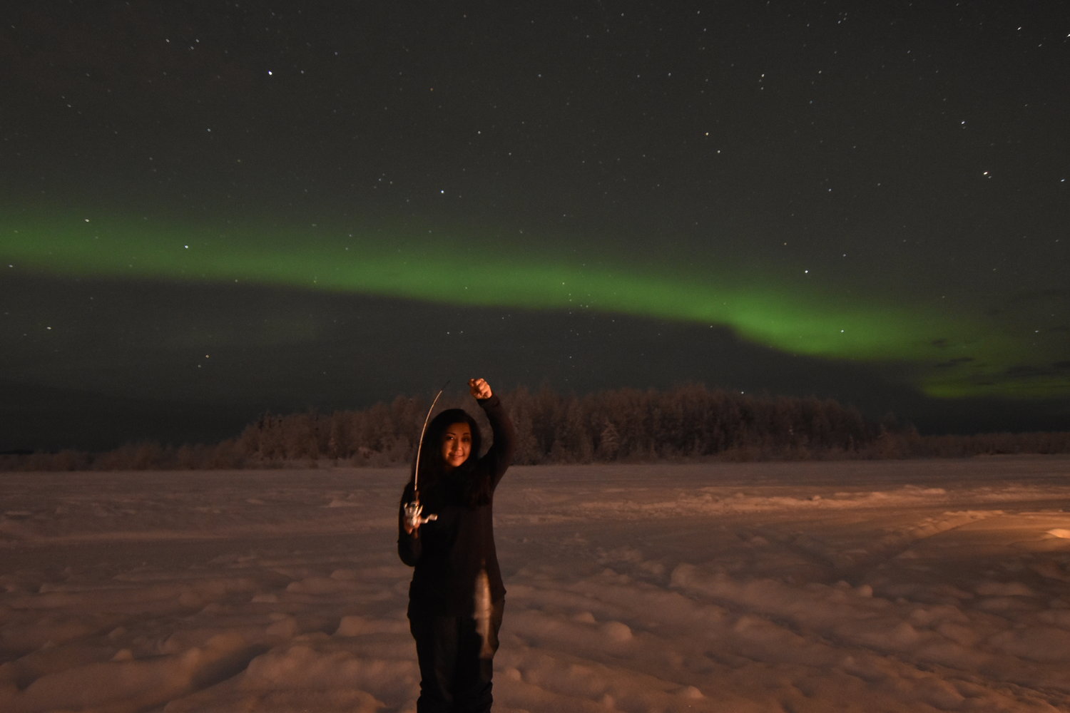 od's Alaskan aurora icefishing