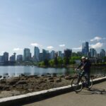 Vancouver Skyline view by bike