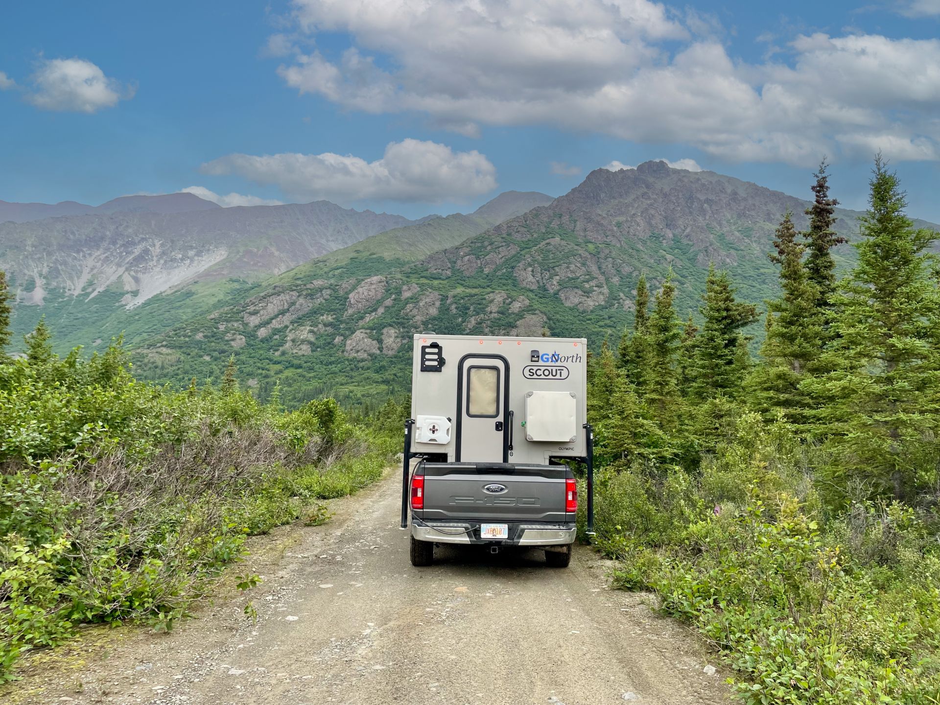 Scout Adventure Truck Camper along Denali Highway